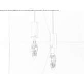 Lampa wisząca z mosiądzu i szkła Calto
