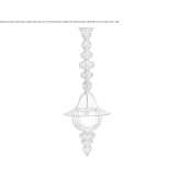 Hanging lamp made by hand from blown glass OElper