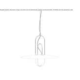LED hanging lamp made of blown glass Judsonia
