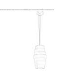 Pendant lamp made of blown glass Belesta