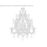 Blown glass chandelier Psachna