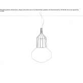Pendant lamp made of blown glass Millom