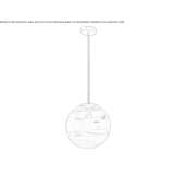 Pendant lamp made of blown glass Pietrosu