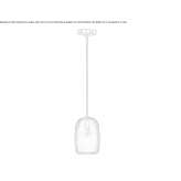 Pendant lamp made of blown glass Locking