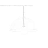LED hanging lamp made of glass Levone