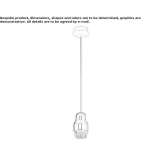 Hanging lamp made of glass and aluminum Vitina
