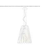Wooden hanging lamp Dixiana