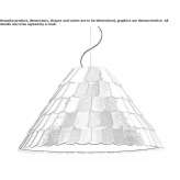 Plastic hanging lamp Mosty