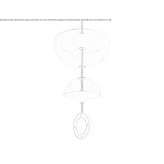 LED hanging lamp made of glass Levone