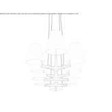 Wooden hanging lamp Bohuslav