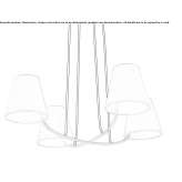 Metalowa lampa wisząca Jumieges
