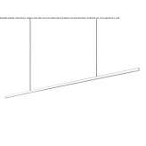 LED hanging lamp handmade of linear brass Poeldijk