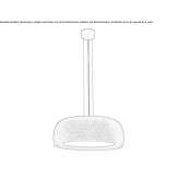 Lampa wisząca LED z tkaniny Latiano
