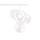 LED chandelier made of polycarbonate Zblewo