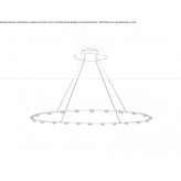 Brass LED hanging lamp Hinis