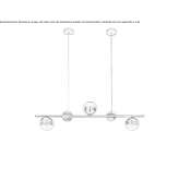 LED hanging lamp made of borosilicate glass Henty