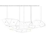Brass LED hanging lamp Solara