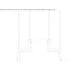 LED hanging lamp in brass and opal glass Cacinci