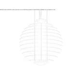 Hanging lamp made of glass and metal Mogollon