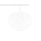 Lampa wisząca LED z japońskiego papieru Hazard