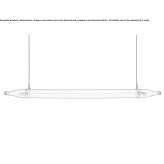 Lampa wisząca LED z poliwęglanu Boltiere