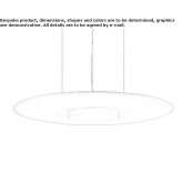 Hanging acoustic panel with integrated lighting Pupiales