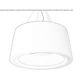 Acoustic hanging lamp made of handmade fabric Ausonia