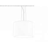 Lampa wisząca LED z dmuchanego szkła i tkaniny Cutten