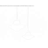 LED hanging lamp made of opal glass Salasco