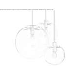 Lampa wisząca LED z dmuchanego szkła Khankala