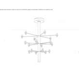 Aluminum LED chandelier Souvigny