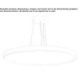 LED hanging lamp made of methacrylate Bagolino