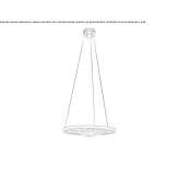 LED hanging lamp made of Murano glass Jujutla