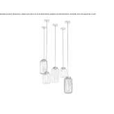 LED hanging lamp made of glass Kunreuth