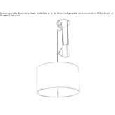 Fabric hanging lamp Lekawica