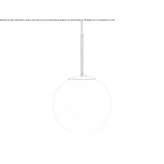 LED hanging lamp made of polycarbonate Chifley