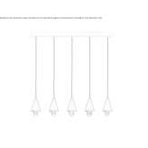 Aluminum LED hanging lamp with dimmer Piane