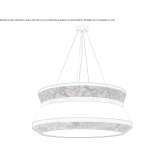 Lampa wisząca z tkaniny Melin