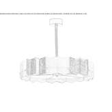 Lampa wisząca ze szkła Murano i porcelany Heron