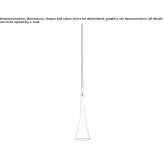 LED hanging lamp made of glass and steel Aztec