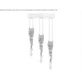 Handmade bronze hanging lamp Yauli