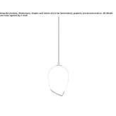 Pendant lamp made of glass and steel Amarillo