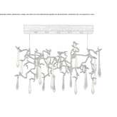 Handmade bronze hanging lamp Mosheim
