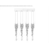 Handmade bronze hanging lamp Yauli