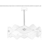 Lampa wisząca ze szkła Murano i porcelany Healey