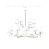 Porcelain chandelier with brass structure Vinchio