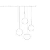 Hand-blown glass pendant lamp with dimmable function Messimy