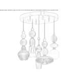 Lampa wisząca ze szkła Murano Walgett