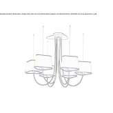 Fabric chandelier Pitelino