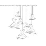 LED fabric pendant lamp Boldog